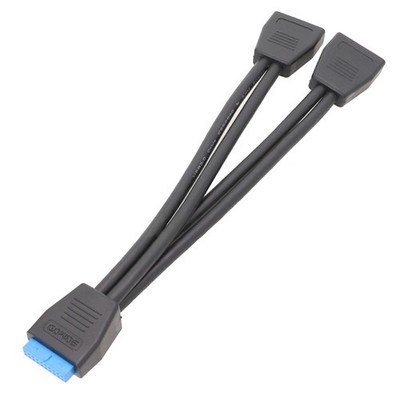 2 Port USB 3.0 Female to 20 Pin Header Motherboard Cable Internal Connection