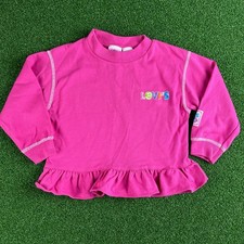 Vintage Little Levis Pink Embroidered Ruffled Hem Sweatshirt Sz 3T