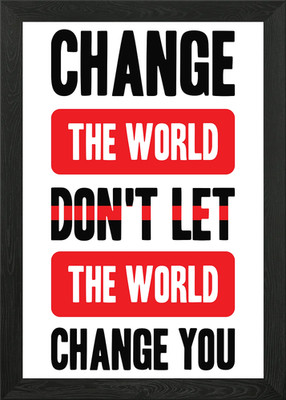 Wandel die Welt Gerahmtes Wandbild Poster Leinwanddruck Bild