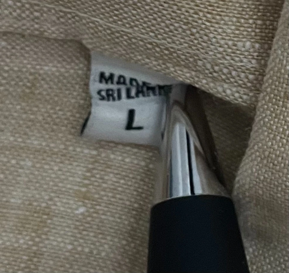 Murano Shirt Mens Large Linen Baird McNutt Beige - Image 3 of 4