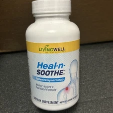 Heal-n-Soothe 90 Caps Joint Pain Relief Enzyme Supplement LivingWell EXP 08/27
