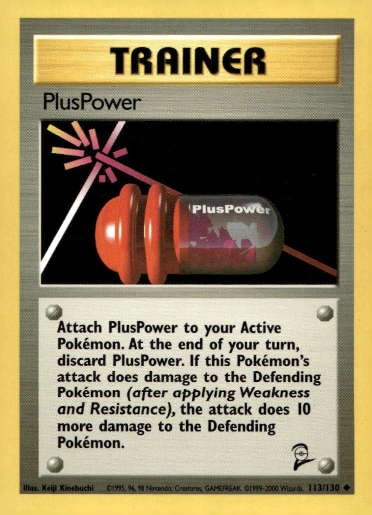 PlusPower 113/130 Uncommon Base Set 2 Pokemon Near Mint