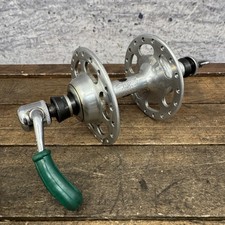 Mozzo posteriore vintage Campagnolo Record 36H flangia alta inglese 126mm QR copertura verde