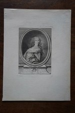 LOUISE DE LABAUME LEBLANC (1644-1710) PORTRAIT ENGRAVING 18th century