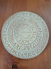 Frankoma Sunset Yellow Cherokee Alphabet Trivet 1828. 6 1/2 In Collectors