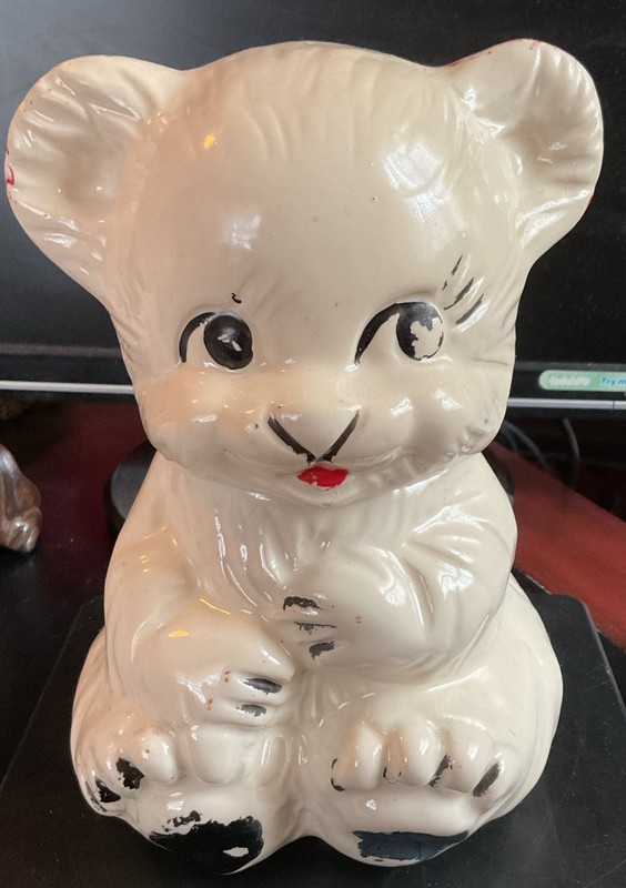 Vintage Ceramic Teddy Bear Cookie Jar