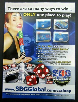 2006 SBG LOCAL Sports-Casino-Poker Betting Magazine Ad