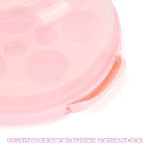 Kitchen Cake Carrier Tray with Handle Lid Container For Round Cupcake Storage US - Picture 10 of 17