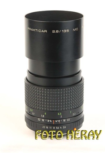 Objectif Pentacon M42 Auto 135mm F/2,8 MC – Monture Praktica – Caps + Case – N.MINT