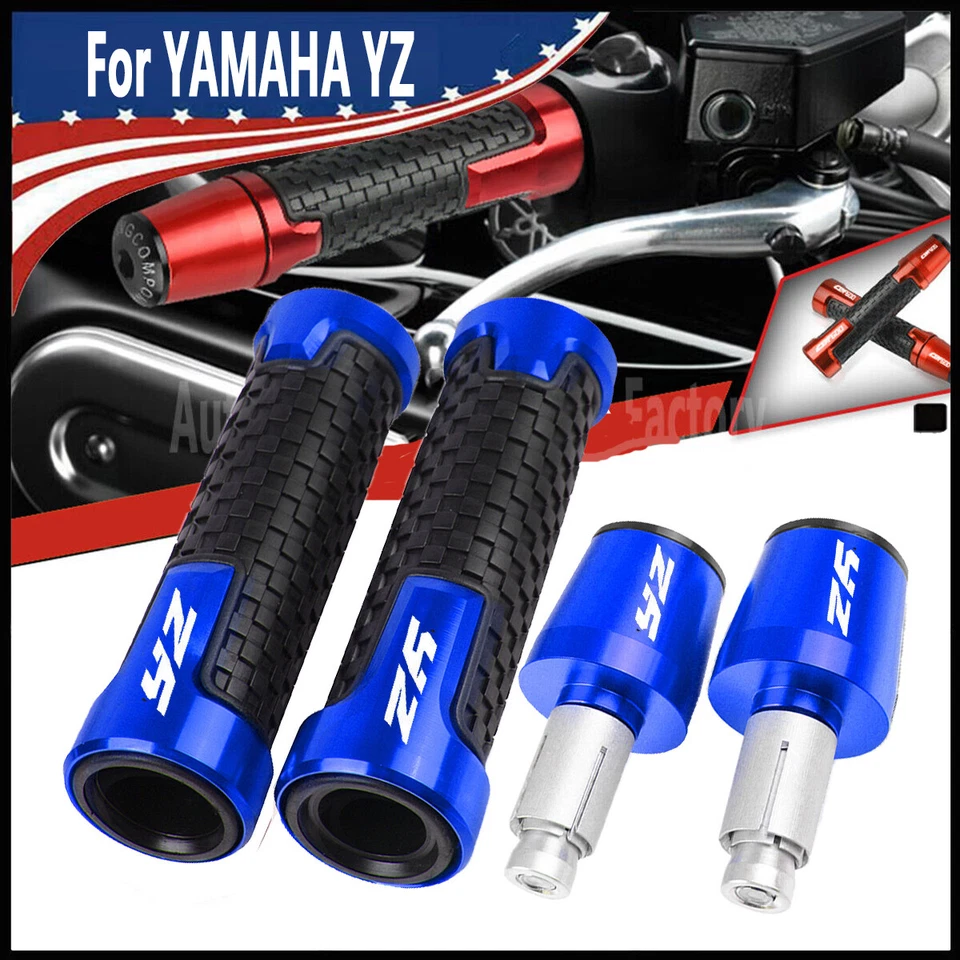 For YAMAHA YZ80 YZ85 YZ125/X YZ250F/X YZ450F Rubber Grip Handlebar Grip End Cap Foto 3 de 4