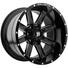 Ballistic 959 24x14 -81 5x55x5.5 5x127139 Gloss Black Milled 5 Wheels
