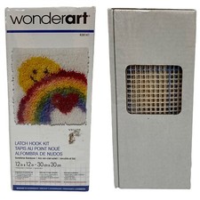 Wonderart Latch Hook Kit 12 Inch X 12 Inch Sunshine Rainbow Craft Kit Art Hobby