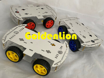 4WD Metall Chassis mit 4 Getriebemotoren für Robot Car, Arduino, Raspberry