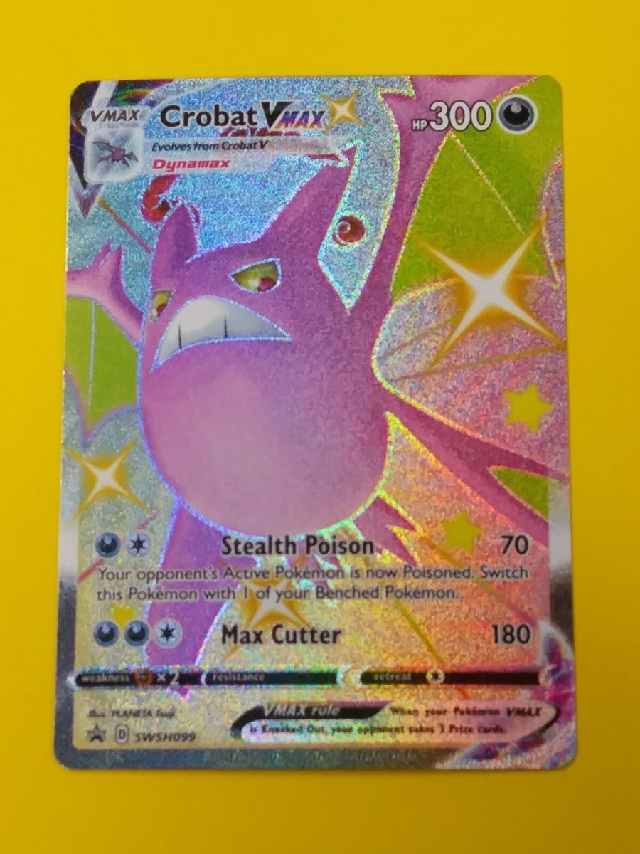 shiny crobat pokemon card Full Art Print hollypaintscards Weakness / Resistance / Retreat Cost Pokemon TCG Crobat V and