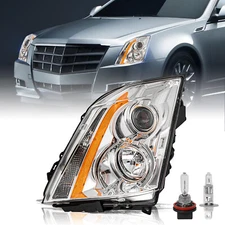 For 2008 -2014 Cadillac CTS CT-S Driver Side Headlight W/BULB [Halogen Model] LH