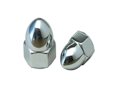 CUSTOM CHROME CHROME ACORN NUTS 7/16-20