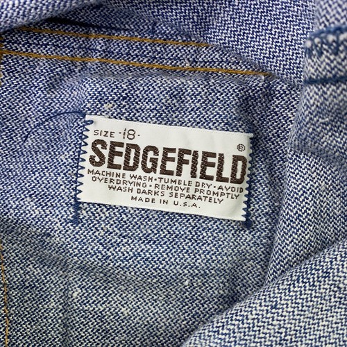 Vintage Sedgefield Womens Jacket Medium Blue Denim Trucker 70s 80s Made In USA - Picture 18 of 18