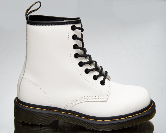 white smooth doc martens