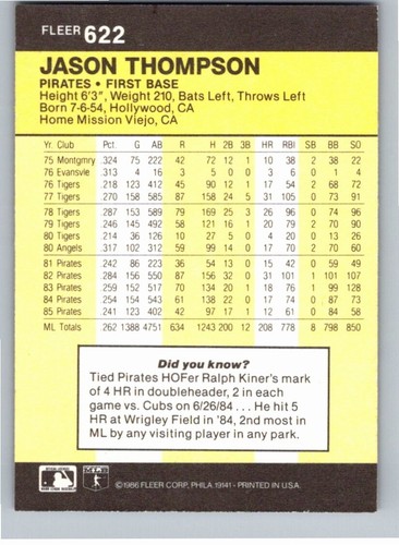 1986 Fleer Baseball Complete Your Set You Pick Choose #496 - 660 - Picture 255 of 295