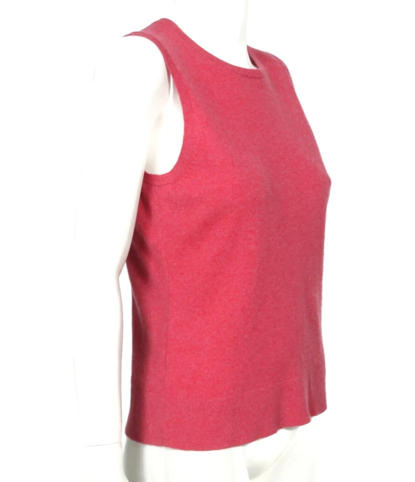 Suéter sin mangas rosa salmón 100 % cachemir ANN TAYLOR para mujer talla M/158 Foto 4 de 4