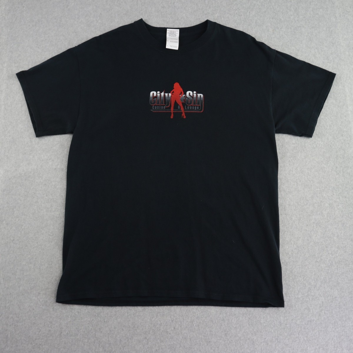 City of Sin Casino & Lounge Adult Size Shirt in Black Las Vegas