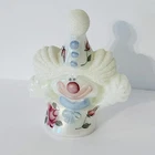 Vintage Fenton Opalescent Glass Hand Painted Clown Figurine Jazz Hands Signed
