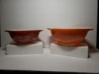 Vintage Pyrex Autumn Harvest Wheat Mixing Bowls Nesting Set Of 2 #443 & 442