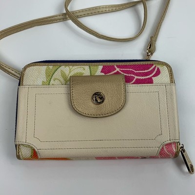 Spartina 449 Pink Interior Bag Spartina 449 Cognac & Pink Barbee Sylvie Linen Satchel $179  main image 4