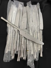 New Hampton Forge BAMBOO Set of 20 Dinner Knives Stainless Flatware 9 1/8" Cafe