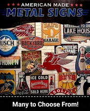 METAL SIGNS Desperate ~ Tin ~ USA ~ LARGE SIZE ~ Wayne/Coke/Chevy/Ford/Cartoon