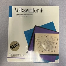 Vintage Volkswriter 4 by Lifetree 19891. Sealed New. Vintage Word Processing.