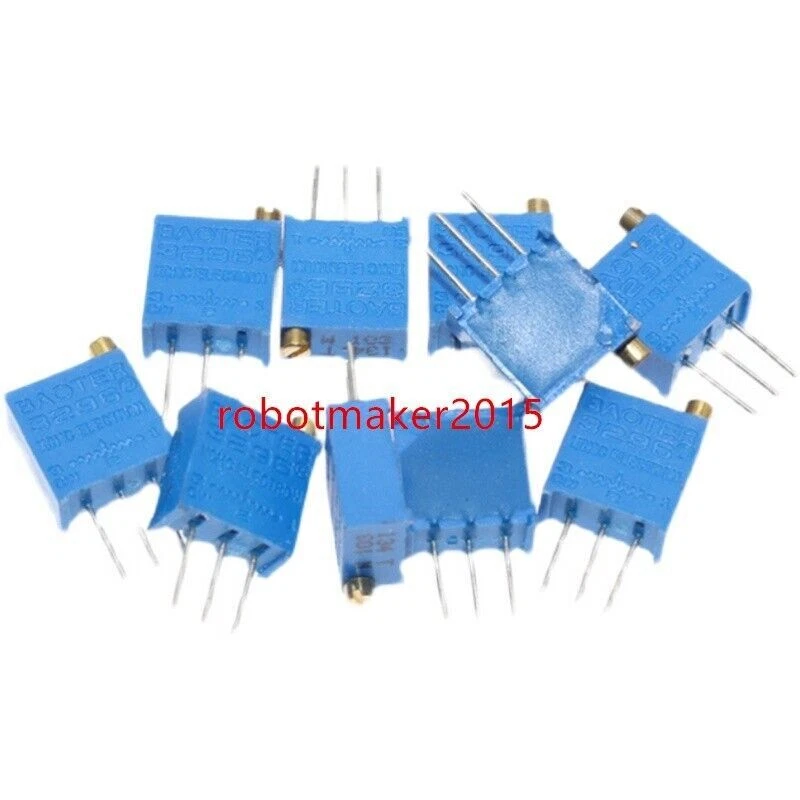 10 Stück 3296X 10K Ohm Ω 10K R 103 Trim Pot Trimmer Potentiometer 3296 - Bild 3 von 3
