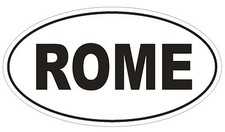 Rome Country Code Oval Bumper Sticker Or Helmet Sticker D1003 Italy Rome Country Code Oval Bumper Sticker Or Helmet Sticker D1003 Italy
