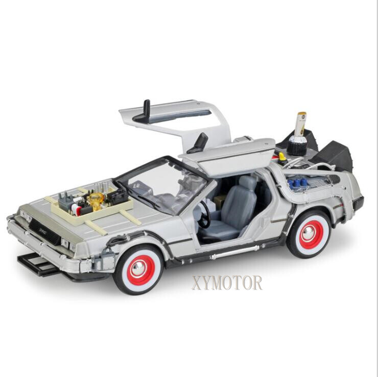 Welly 1:24 Back to the future I II III Time machine Delorean