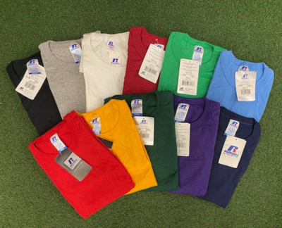 #ad Vintage Russell Athletic T shirt Mens 50 50 original Tee Shirt Adult S 4X $6.50