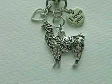 ALPACA LLAMA LOVE YOU HEART KEY CHAIN CLIP FOR PURSE BACKPACK FOB ZIPPER PULL