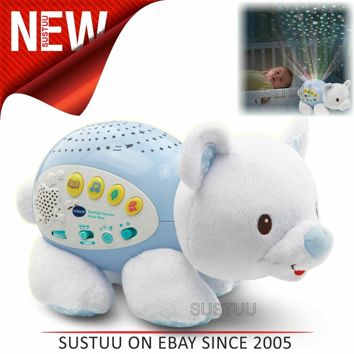 VTech Little Friendlies Starlight Sounds Polar Bear Starlight