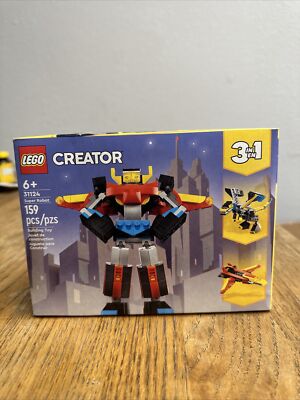 LEGO Creator 3in1 Super Robot 31124 Building Kit Set (Damaged Box)