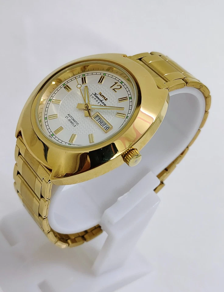 Vintage HMT KANCHAN SUPREME Day & Date Automatic 21-Jewels Men's Wristwatch - Image 3 of 4