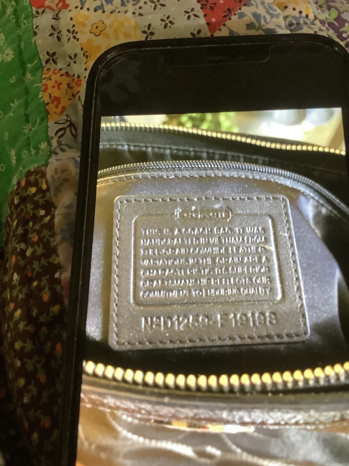 BORSA BREVETTATA COACH F19198 FIRMA CUCITA NERA Stile Classico