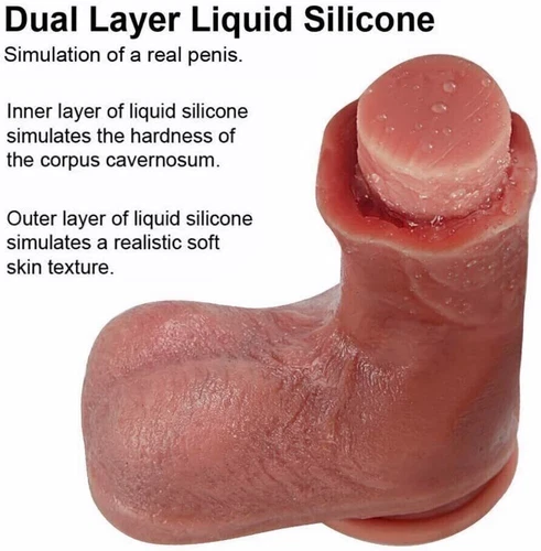 Liquid Silicone Realistic Huge Dildo Cock Suction Cup Women Sex Toys Thick Dong - Picture 4 of 13