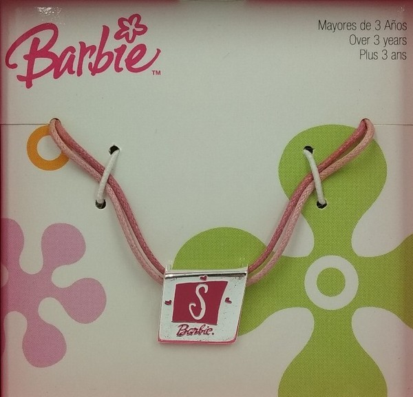Collar para niñas Barbie en plata de ley con letra S