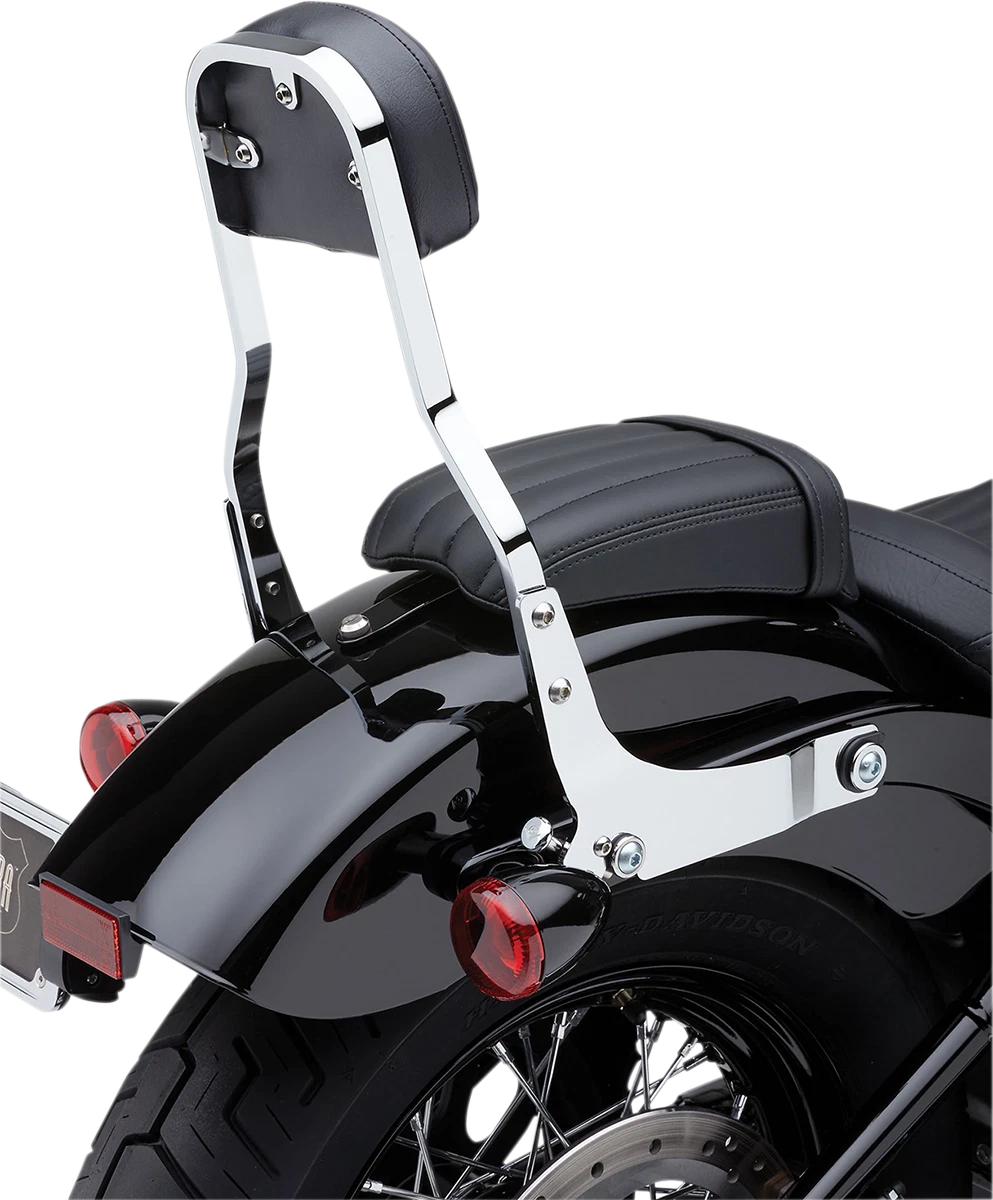 Cobra Detachable Backrest and Mount Kits Chrome Short Square 602