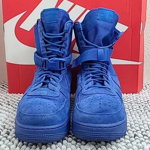 Nike Air Force 1 SF Game Azul Real Gamuza Hombres Zapatillas Botas 864024-401 Talla 12 Foto 3 de 4