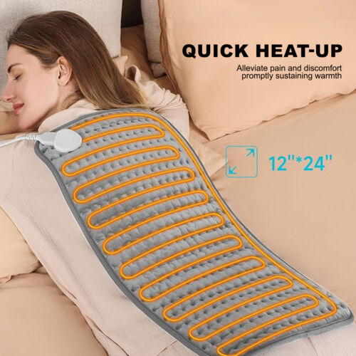 Electric Heat Pad Adjustable Heating Mat Warmer Blanket Back Pain Relief - Picture 6 of 12