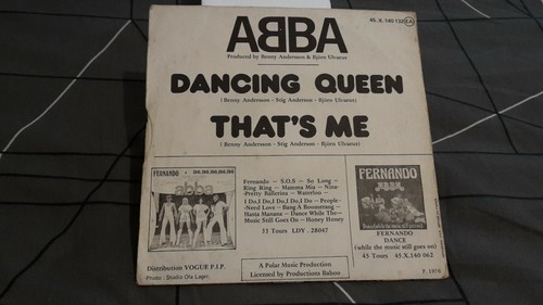 ABBA, 7" vinyl, Dancing queen, melba white label,France, rare 1976 - Picture 2 of 4