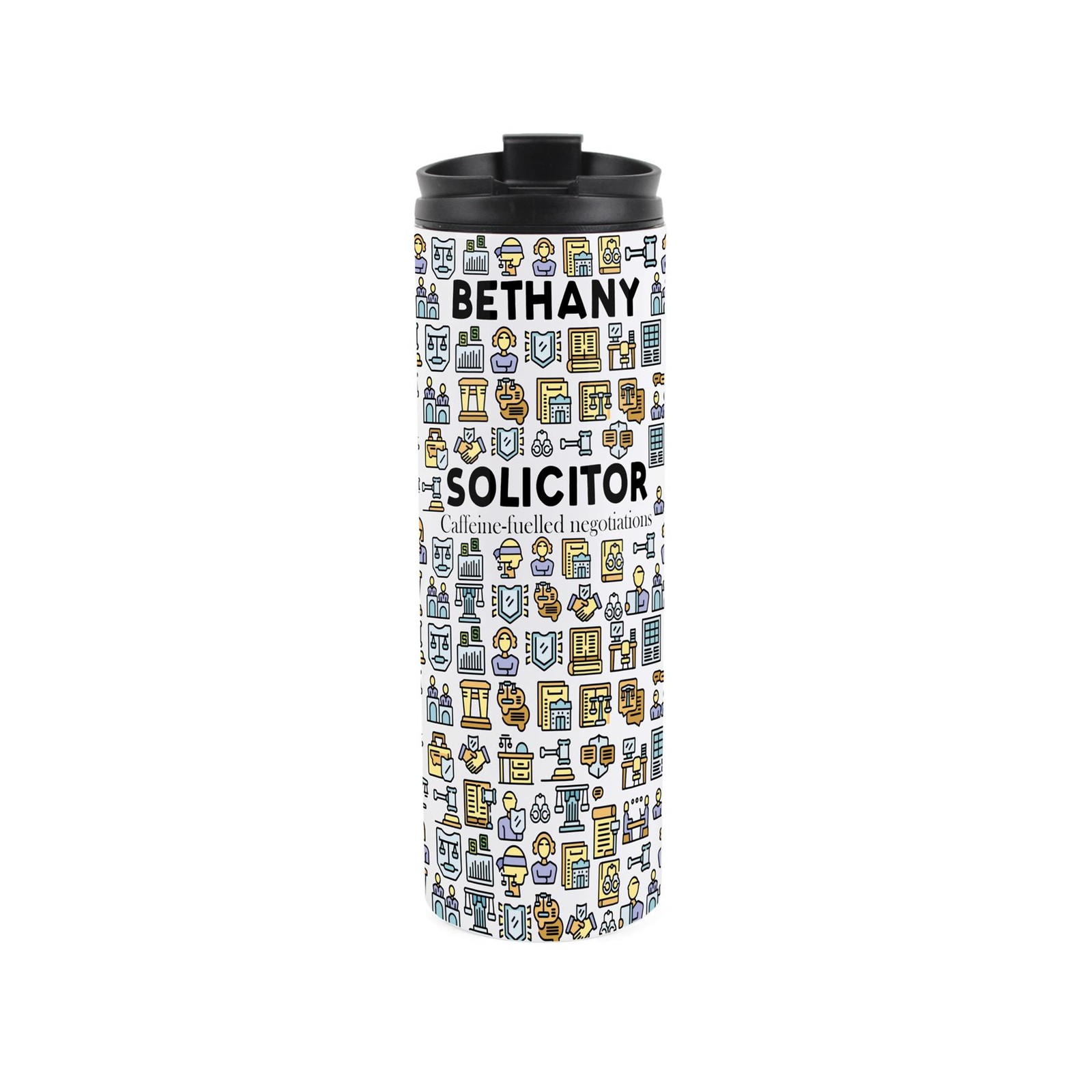 Personalised Solicitor Travel Flask - Reusable Stainless Steel 500ml Gift