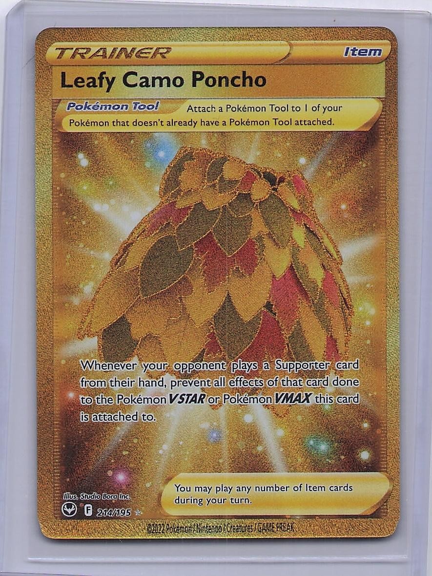 Leafy Camo Poncho 214/195 Secret Rare Silver Tempest Pokemon Near Mint