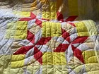 Homemade Colorful Quilt / Blanket with Solid Yellow Underside — photo 3