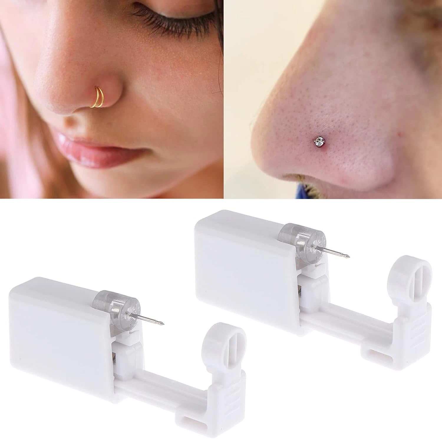 Nose Piercing Gun -  2 Pack Nose Piercing Kit Disposable Self Nose Piercing Gun image 5